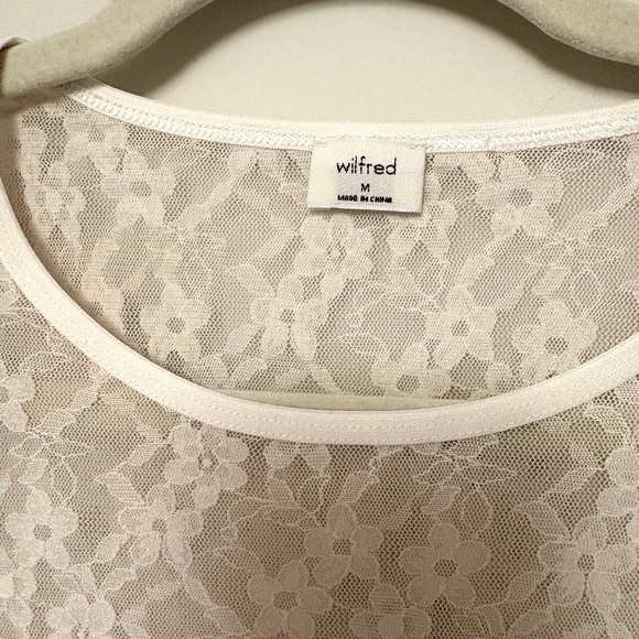 Wilfred Cream Lace Long Sleeve Medium Floral Sheer Girly - Picture 4 of 7